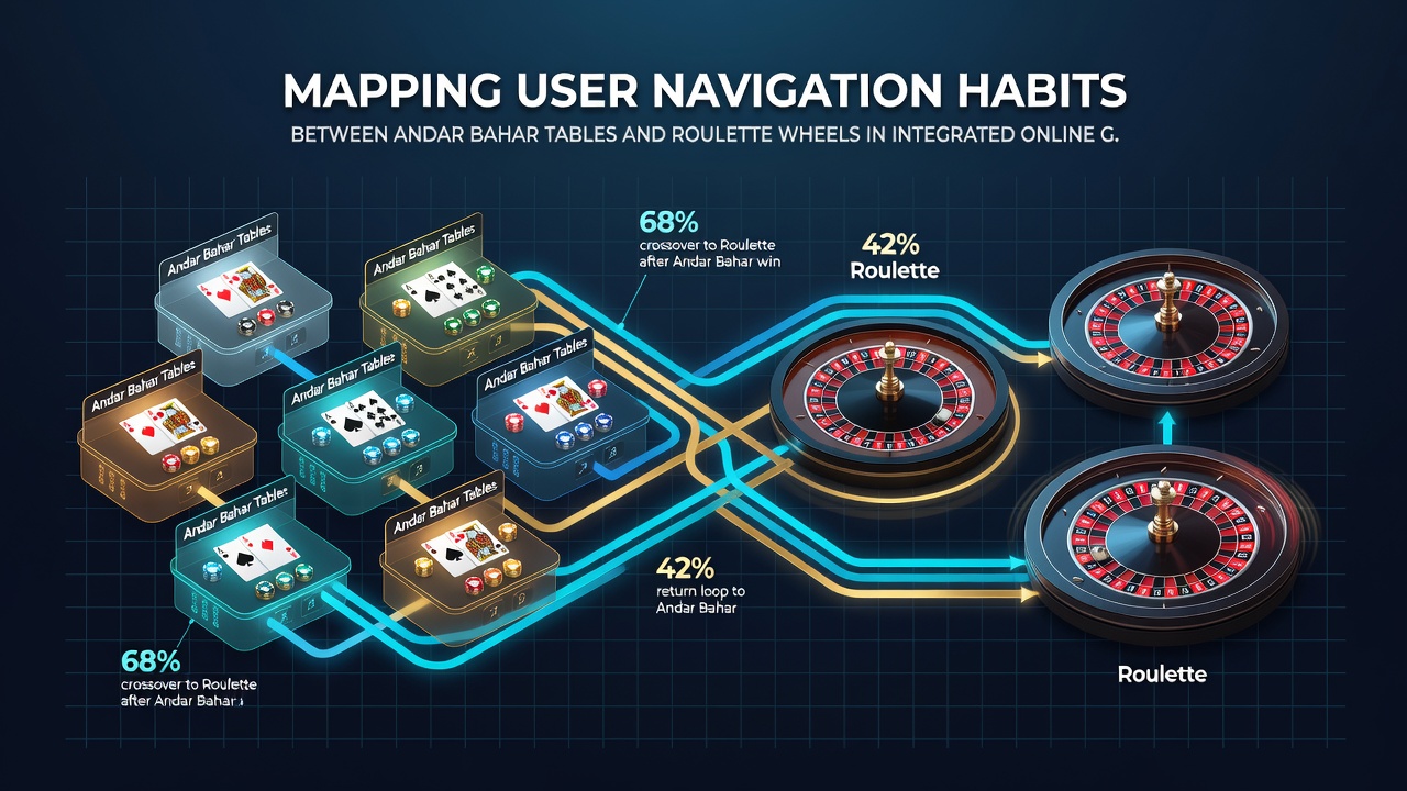 Screenshot of integrated gaming dashboard displaying navigation between card tables and roulette wheels